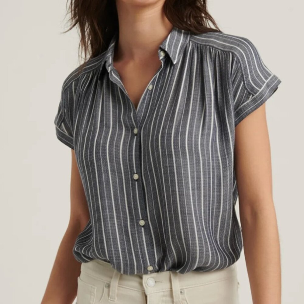 Lucky Brand striped skylar button up shirt PETITE SMALL